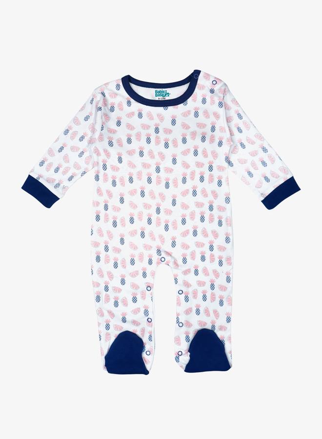 بابيز_بيسك طقم 5 قطع - مريلة، رومبر، قفازات، قبعة، وبدلة نوم - Image 2